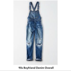 American Eagle boyfriend denim overalls